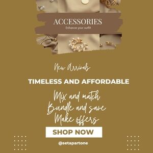 Elegant Gold And Silver Timeless And Affordable Women's Jewelry/Accessories Set